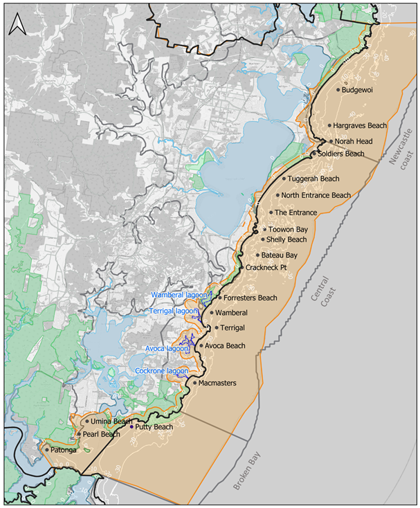 Map of Open Coast.