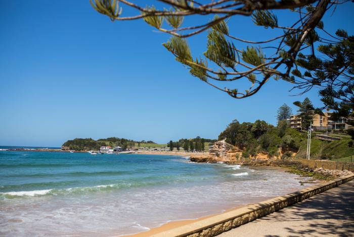 A view of Terrigal Haven from Terrigal Esplanade