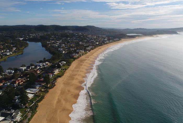 Aerial photograph of Wamberal Beach 2018