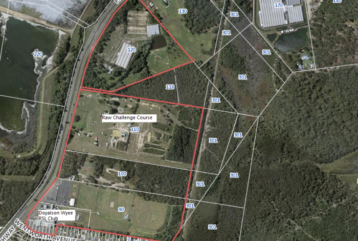 Aerial image of the site