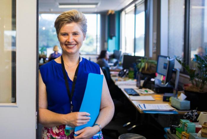 woman in office environment