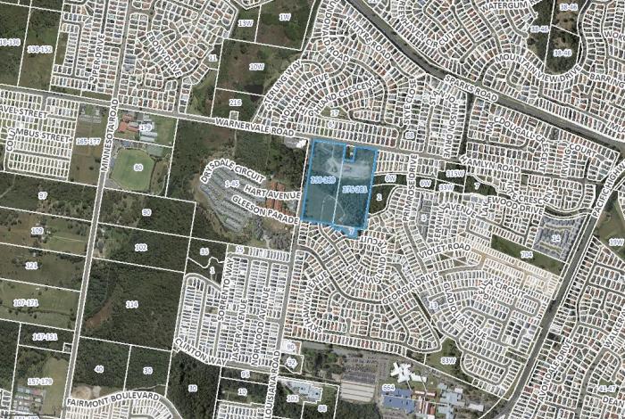 Aerial image of study area 