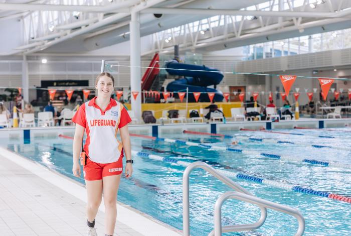 Photo of lifeguard at an aquatic centre