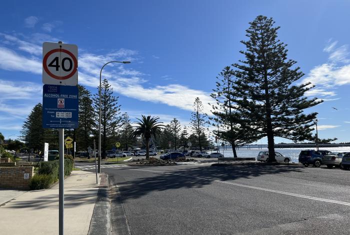 Image of Alcohol Free Zone signage at The Entrance